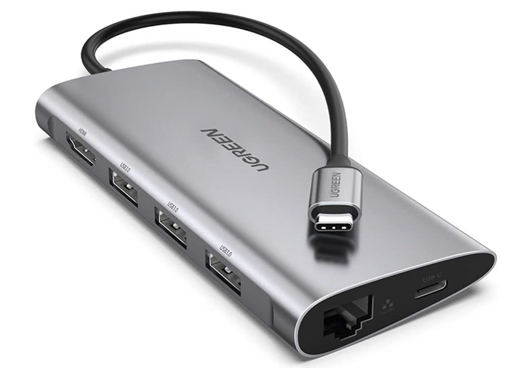 Hub USB Type-C 8 Cổng HDMI/USB 3.0/SD/TF/LAN (RJ45) Ugreen 50538