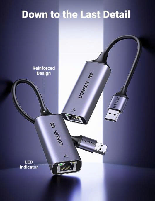 Cáp chuyển đổi USB-A 3.0 sang RJ45 2.5 Gigabit Ugreen 25051 CM648