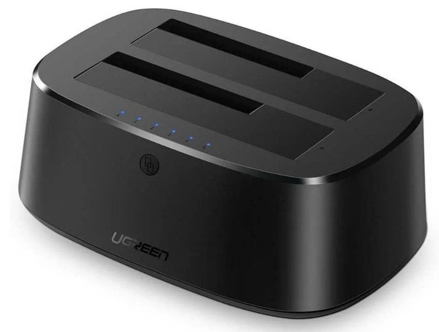 Dock HDD/SSD 2 Cổng SATA 2.5/3.5″ 16TB, Tốc độ UASP 6Gbps Ugreen 50857 EU